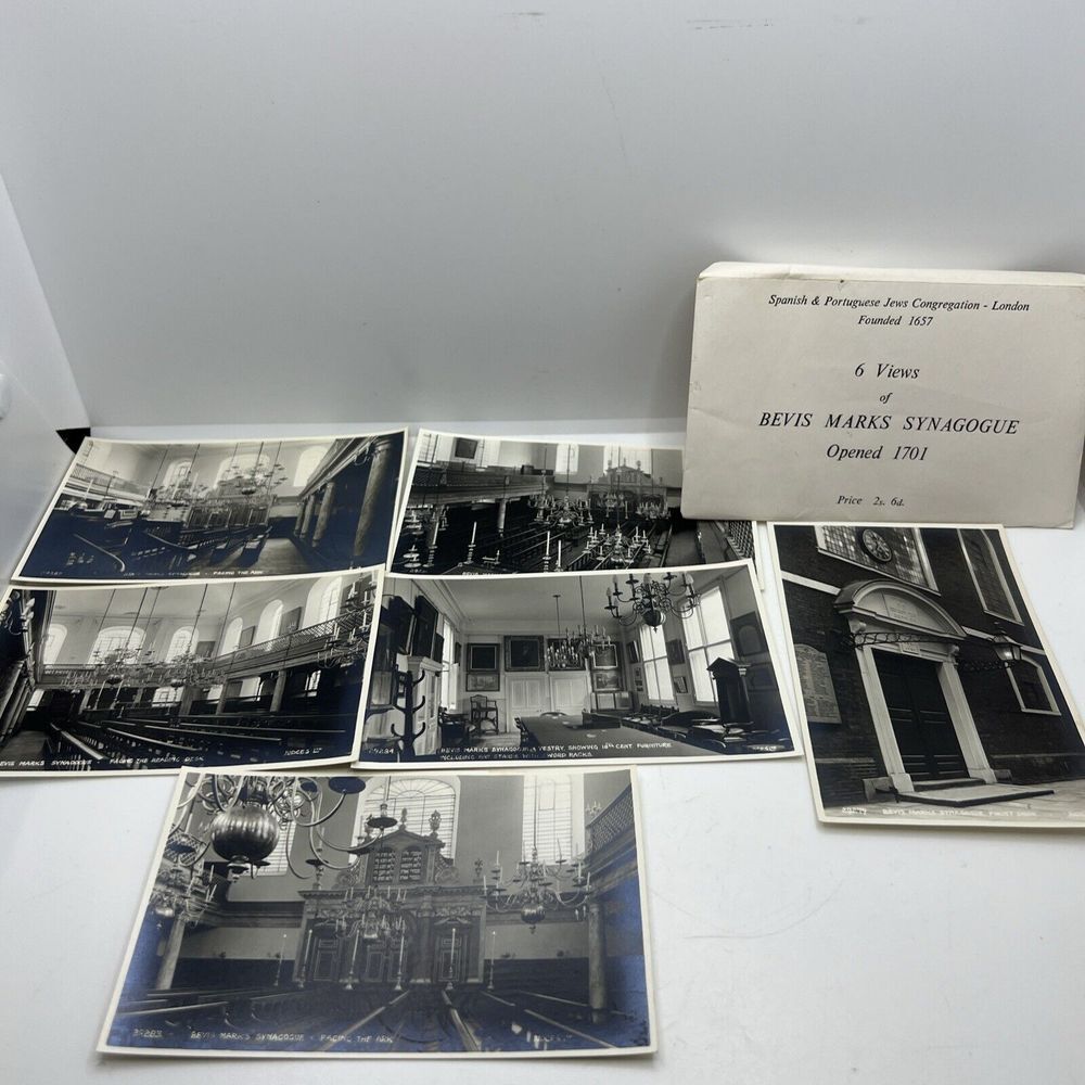 Vintage Bevis Marks Synagogue Set Of 6‎ Postcards
